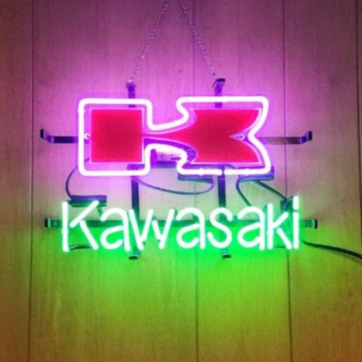 Neon Signs Land Neon Signs Green Kawasaki Beer Neon Signs Light