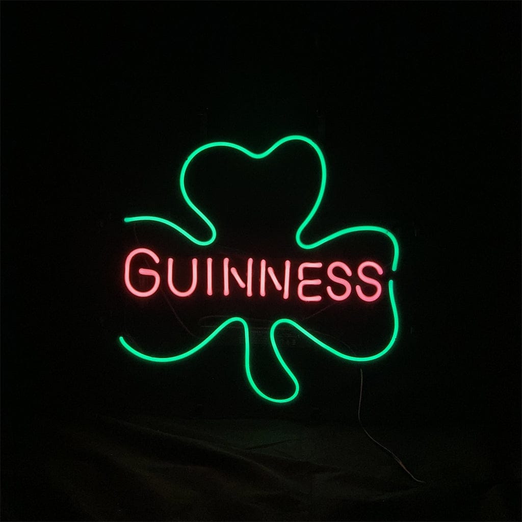 Neon Signs Land Neon Signs Guinness with Clover Lager Beer Neon Sign Light
