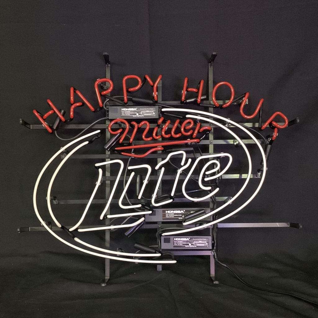 Neon Signs Land Neon Signs Happy Hours Miller Lite Beer Neon Sign Light