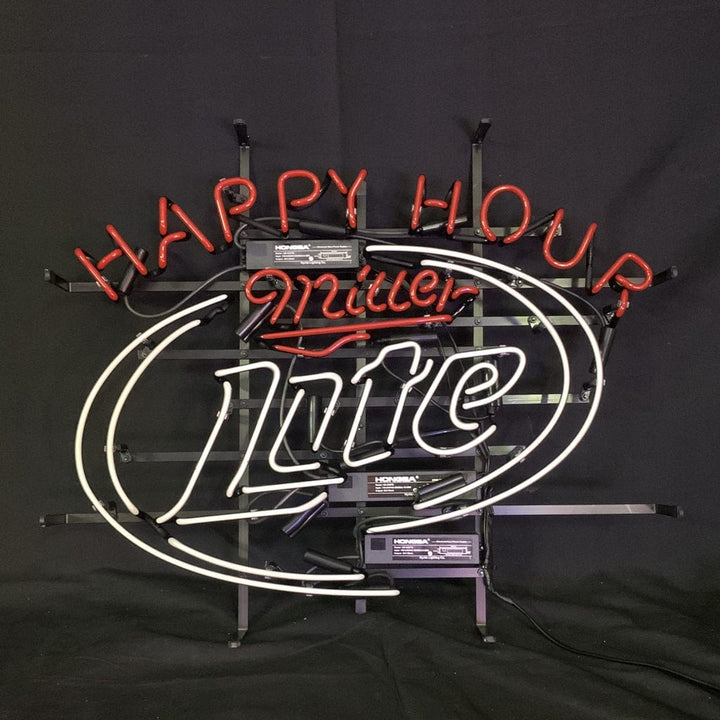 Neon Signs Land Neon Signs Happy Hours Miller Lite Beer Neon Sign Light