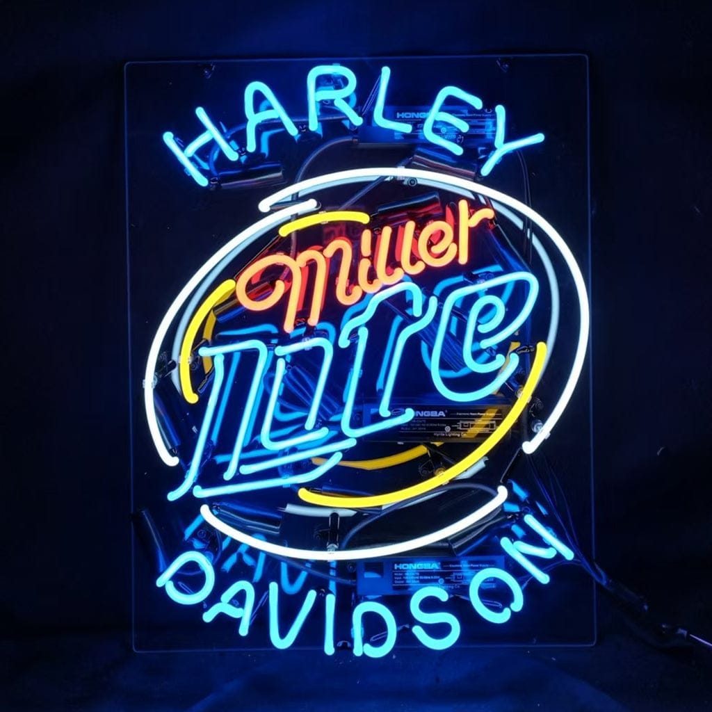 Neon Signs Land Neon Signs Harley Davidson Miller Lite Neon Signs