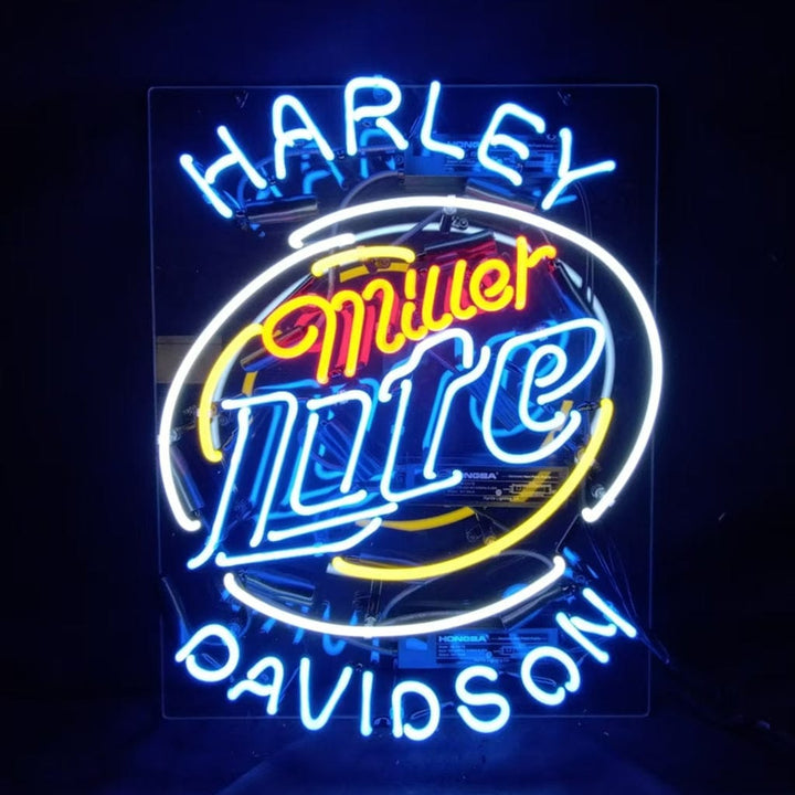 Neon Signs Land Neon Signs Harley Davidson Miller Lite Neon Signs