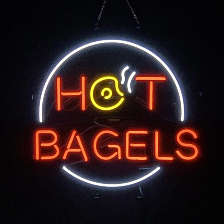 Neon Signs Land Neon Signs Hot Bagels Neon Signs Light