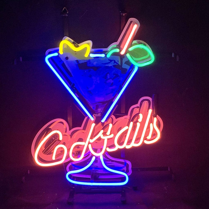 Neon Signs Land Neon Signs Ice Cocktails with Martini Cup Neon Signs