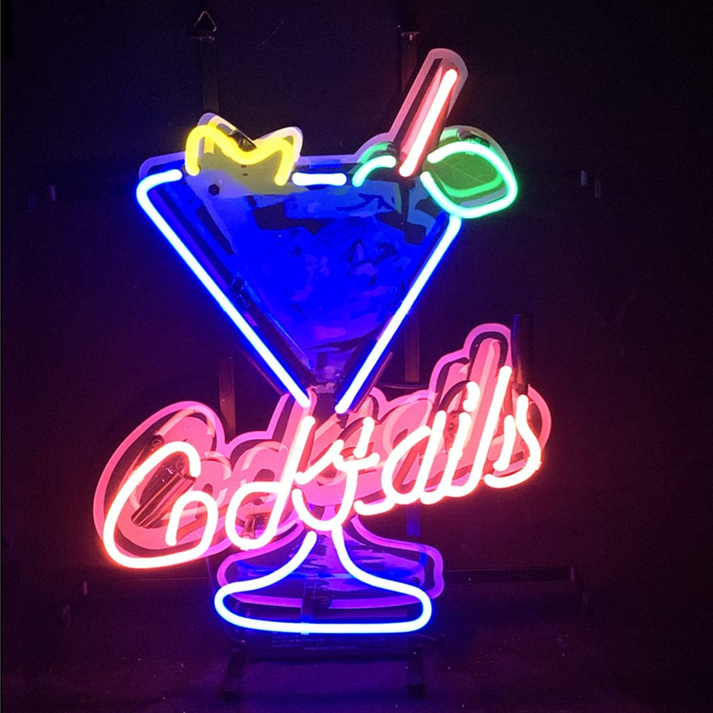 Neon Signs Land Neon Signs Ice Cocktails with Martini Cup Neon Signs