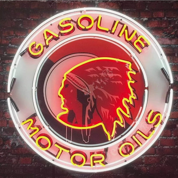 Neon Signs Land Neon Signs Indian Motor Oils Gasoline Neon Signs