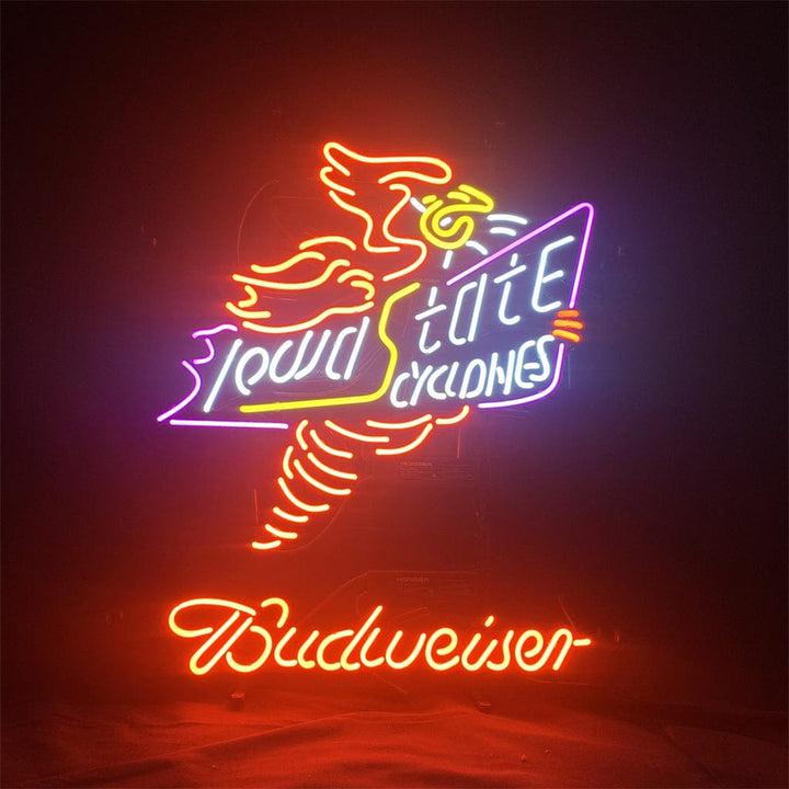 Neon Signs Land Neon Signs Iowa State Cyclone Budweiser Neon Signs Light