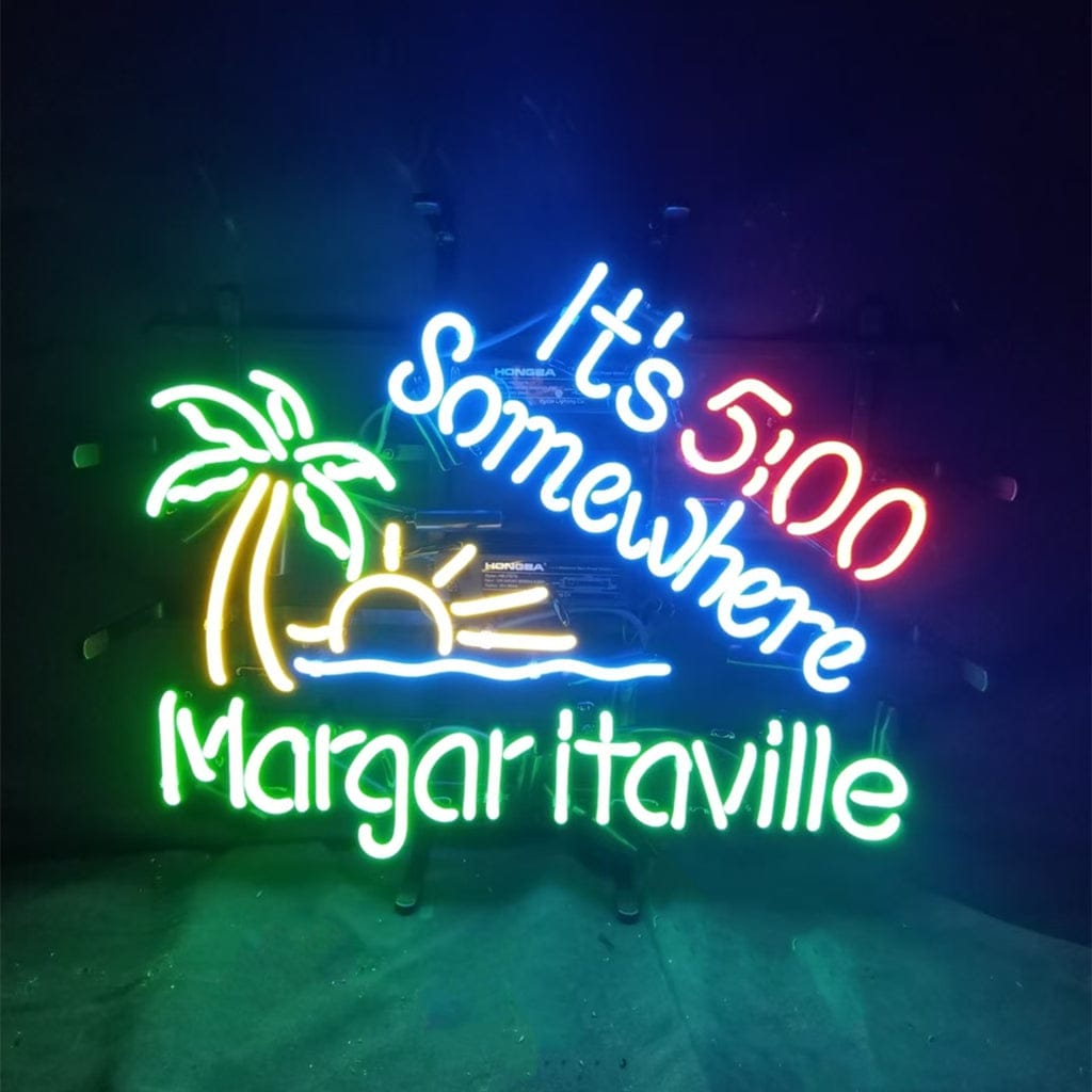Neon Signs Land Neon Signs It's 5 o'clock Somewhere Margaritaville Neon Signs