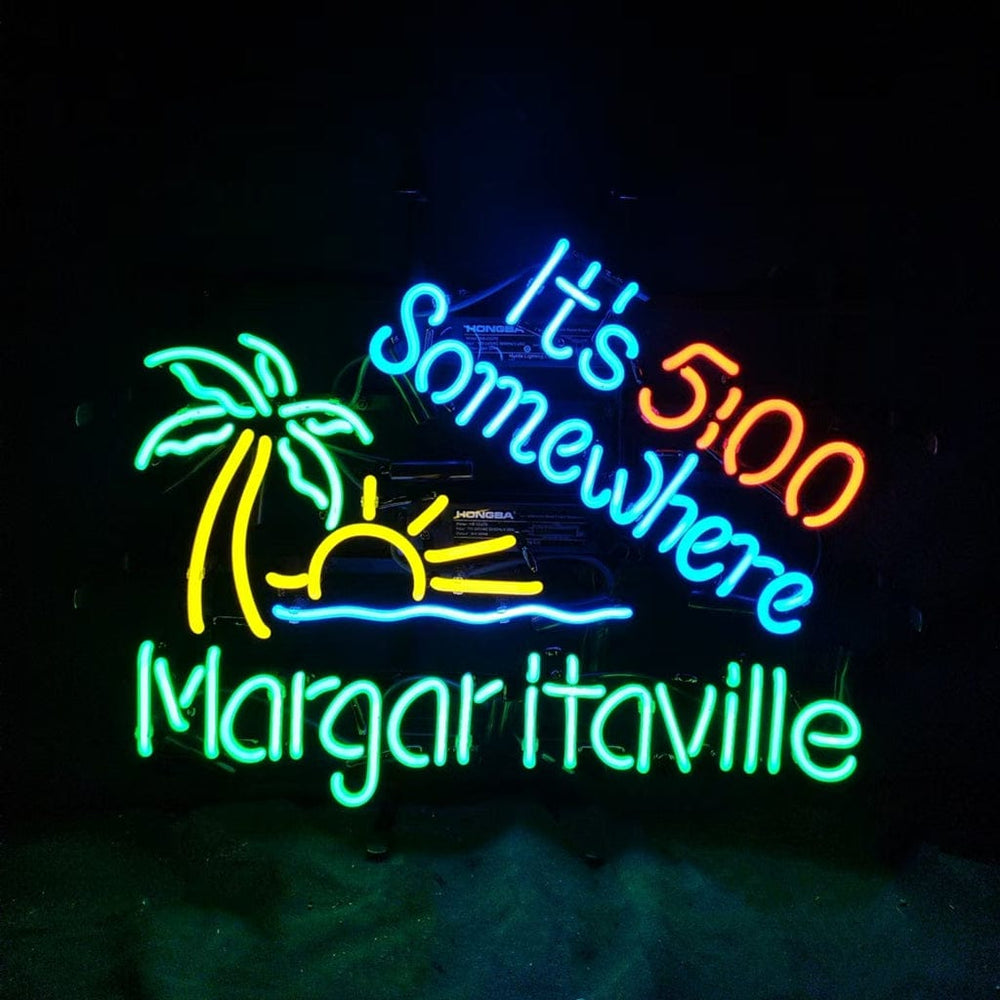 Neon Signs Land Neon Signs It's 5 o'clock Somewhere Margaritaville Neon Signs