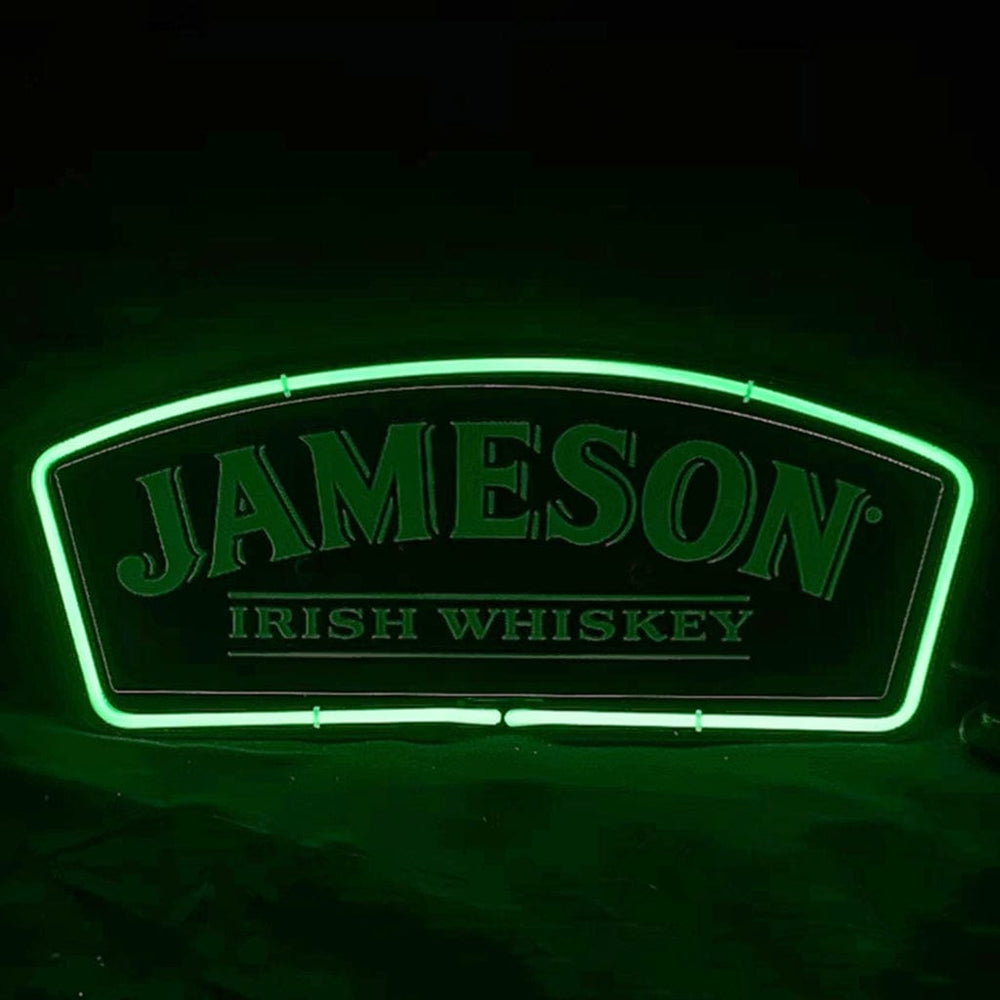 Neon Signs Land Neon Signs Jameson Irish Whiskey Acrylic with Glass Neon Signs