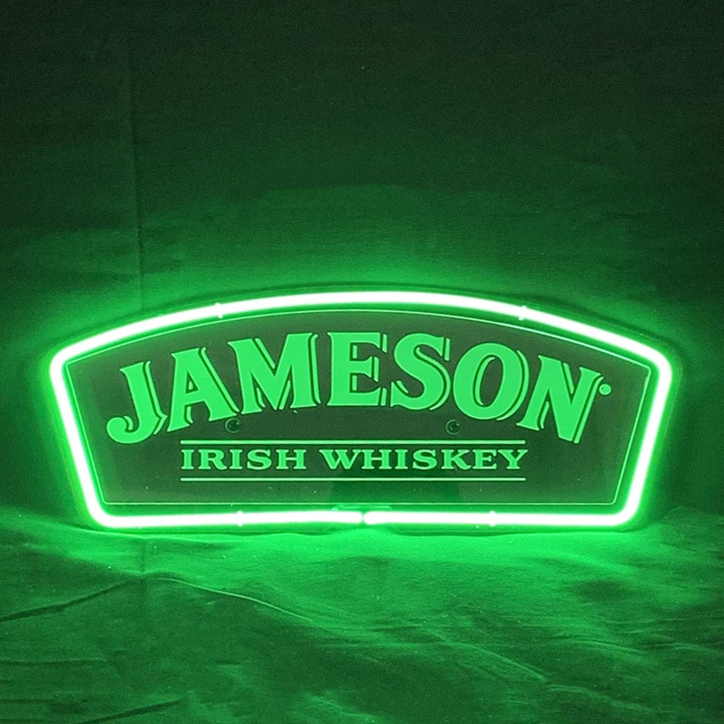 Neon Signs Land Neon Signs Jameson Irish Whiskey Acrylic with Glass Neon Signs