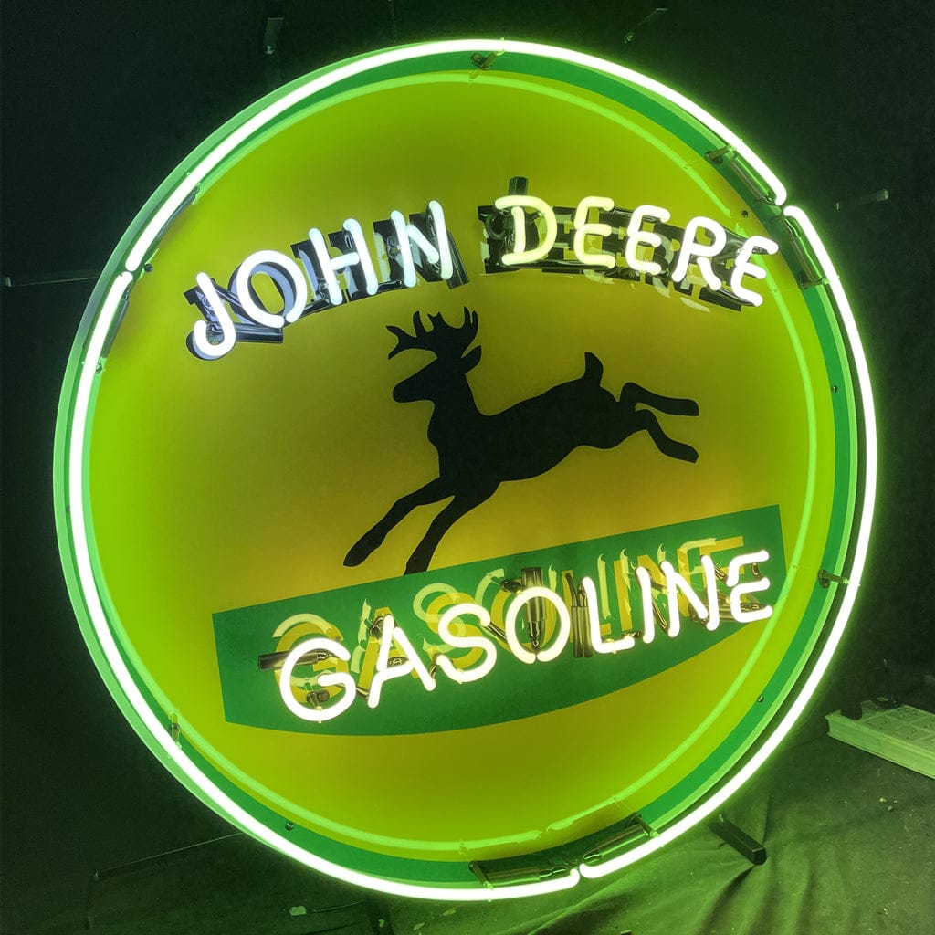 Neon Signs Land Neon Signs John Deere Gasoline Neon Signs