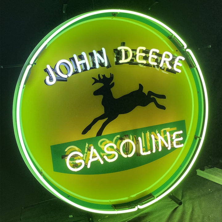 Neon Signs Land Neon Signs John Deere Gasoline Neon Signs