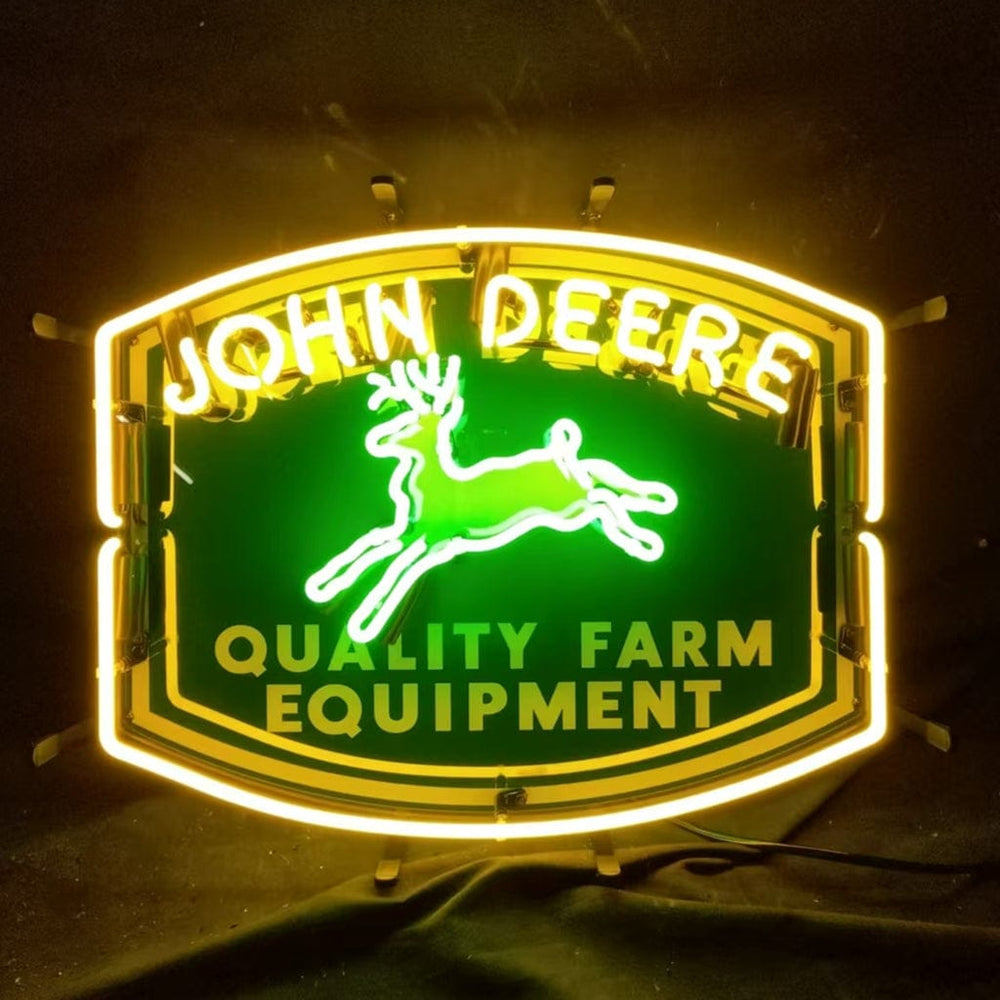 Neon Signs Land Neon Signs John Deere Quality Farm Equipment Neon Signs Light