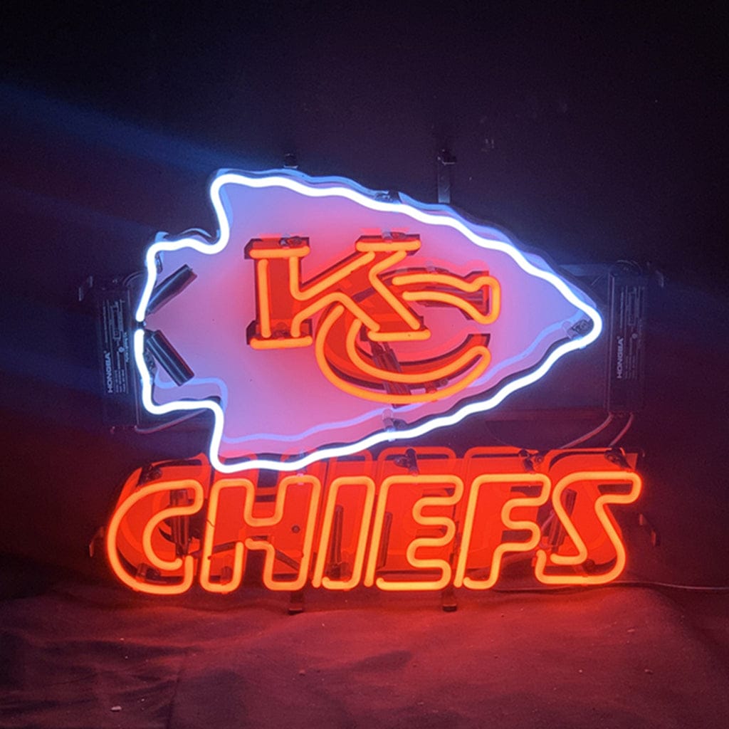 Neon Signs Land Neon Signs KC Chiefs Sport Logo Neon Signs with Acrylic Logo