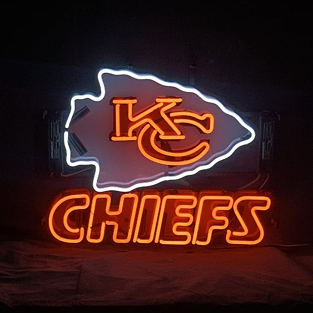 Neon Signs Land Neon Signs KC Chiefs Sport Logo Neon Signs with Acrylic Logo