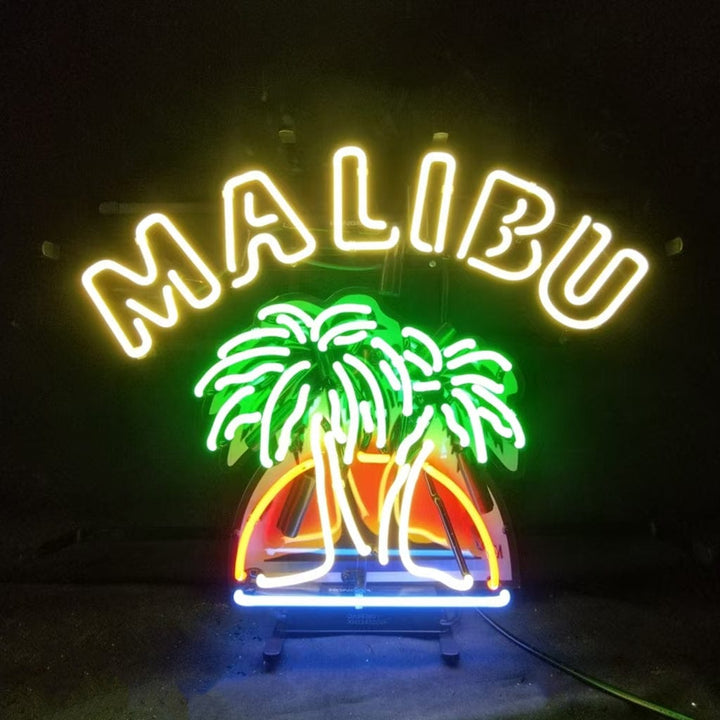 Neon Signs Land Neon Signs Malibu Beer Palm Tree Neon Signs