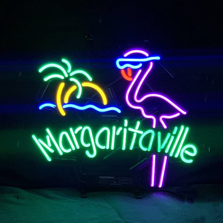 Neon Signs Land Neon Signs Margaritaville Flamingo Sun Sea Plam Tree Neon Signs Light