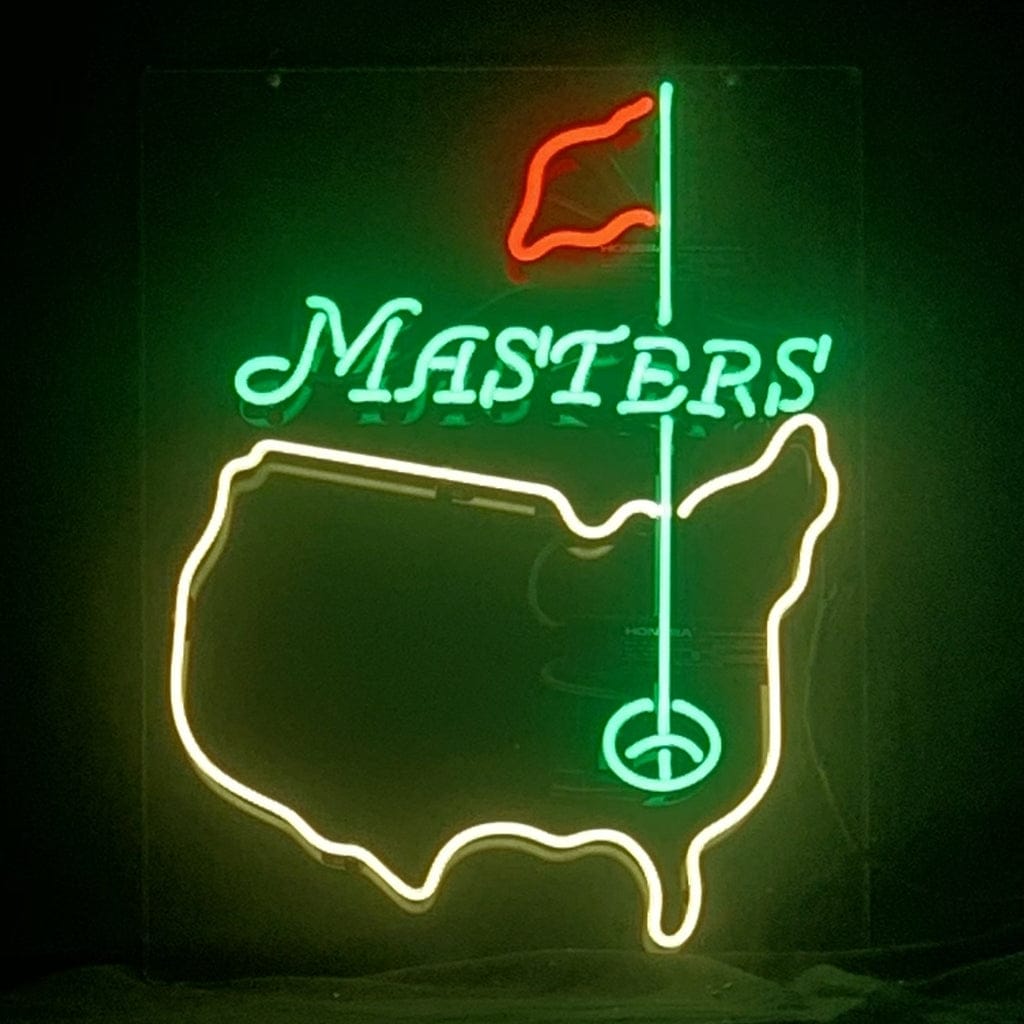 Neon Signs Land Neon Signs Masters Tournament Golf Neon Signs Light Glass
