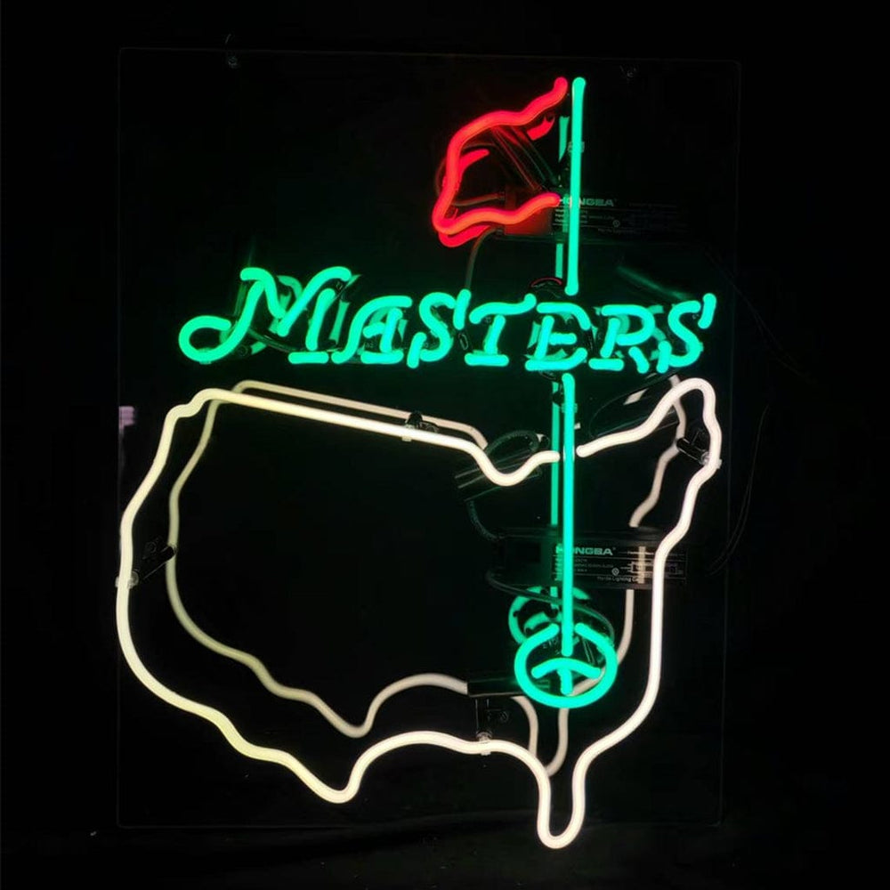 Neon Signs Land Neon Signs Masters Tournament Golf Neon Signs Light Glass