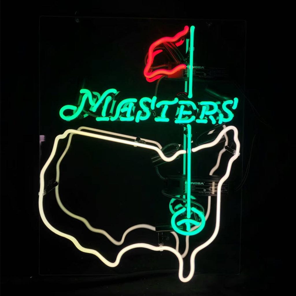 Neon Signs Land Neon Signs Masters Tournament Golf Neon Signs Light Glass