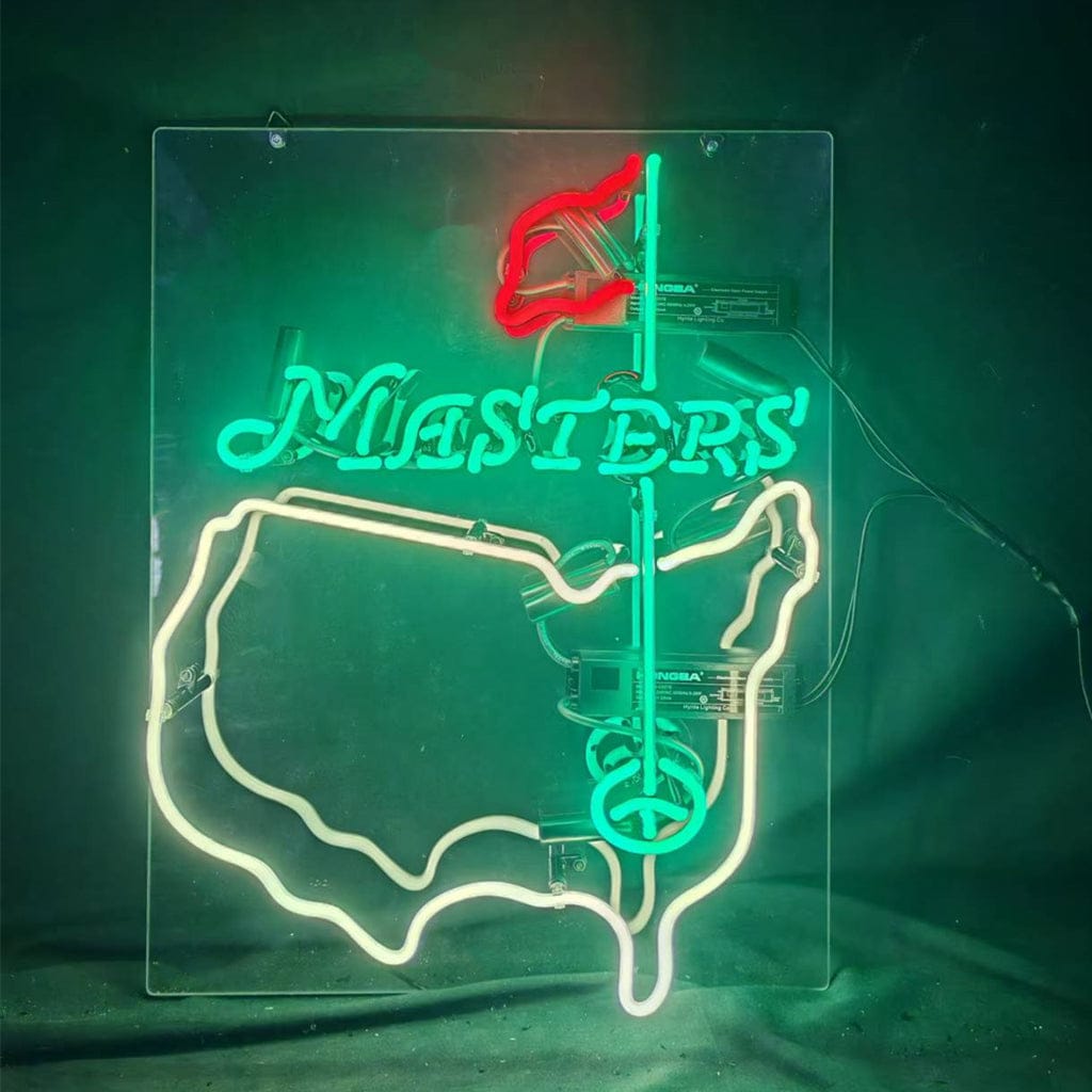 Neon Signs Land Neon Signs Masters Tournament Golf Neon Signs Light Glass