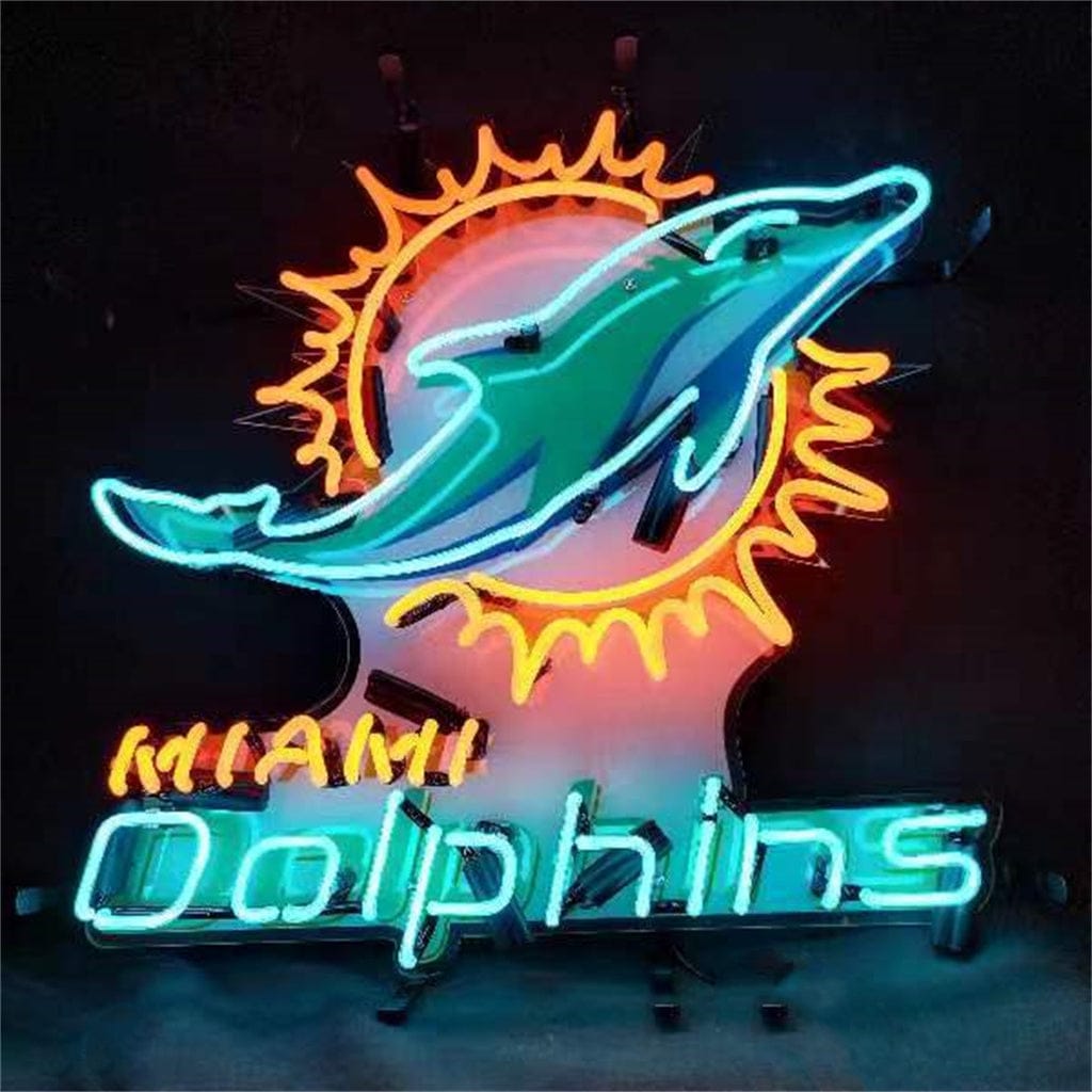 Neon Signs Land Neon Signs Miami Dolphins With Acrylic Logo Neon Signs Light