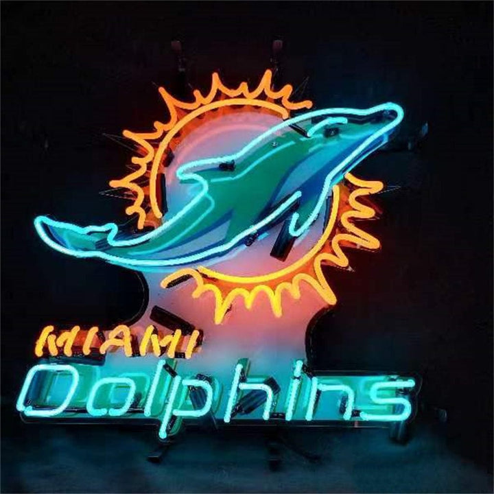 Neon Signs Land Neon Signs Miami Dolphins With Acrylic Logo Neon Signs Light