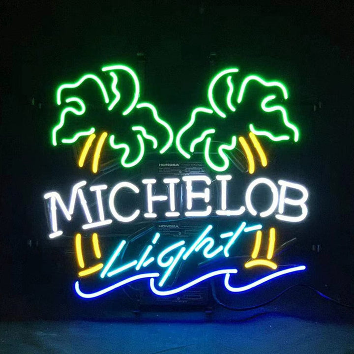 Neon Signs Land Neon Signs Michelob Light Coconut Palm Tree Neon Light Sign