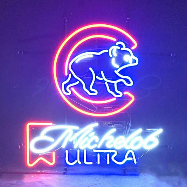 Neon Signs Land Neon Signs Michelob Ultra Chicago Cubs Neon Light Sign
