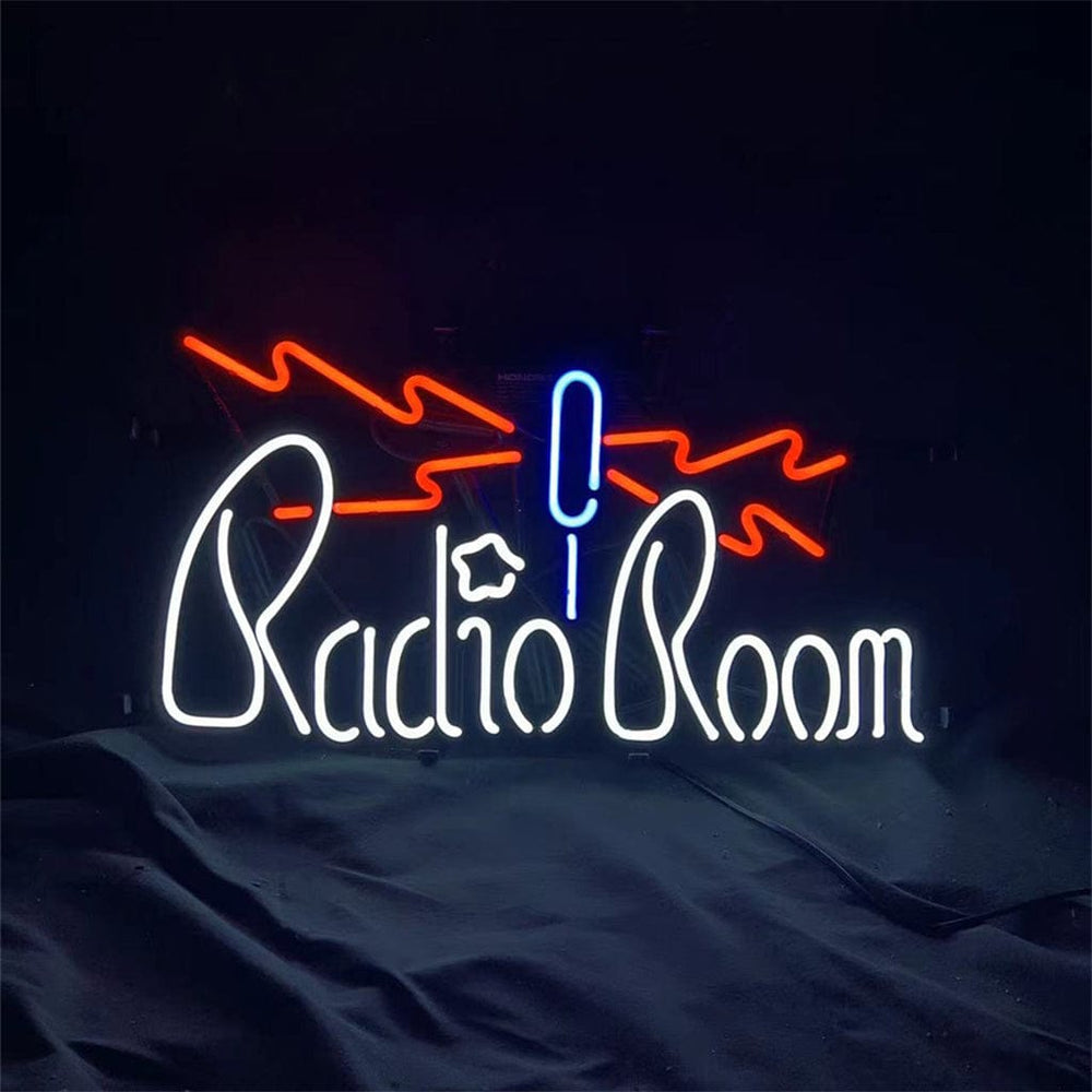 Neon Signs Land Neon Signs Microphone Radio Room Neon Light Sign