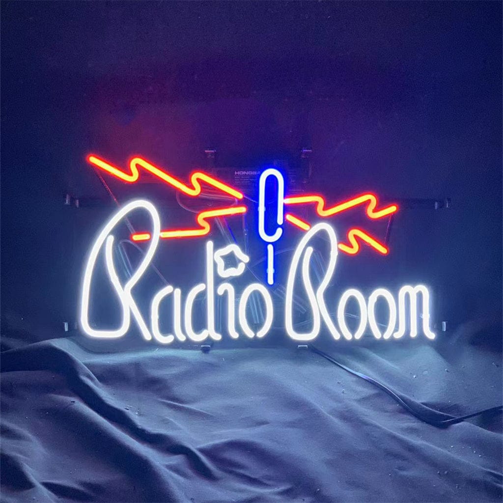 Neon Signs Land Neon Signs Microphone Radio Room Neon Light Sign