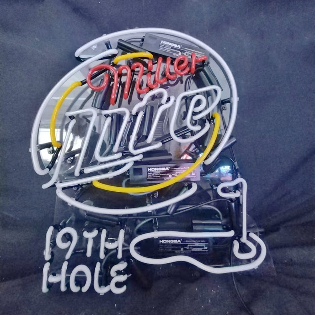 Neon Signs Land Neon Signs Miller Lite 19th Hole Golf Neon Light Sign