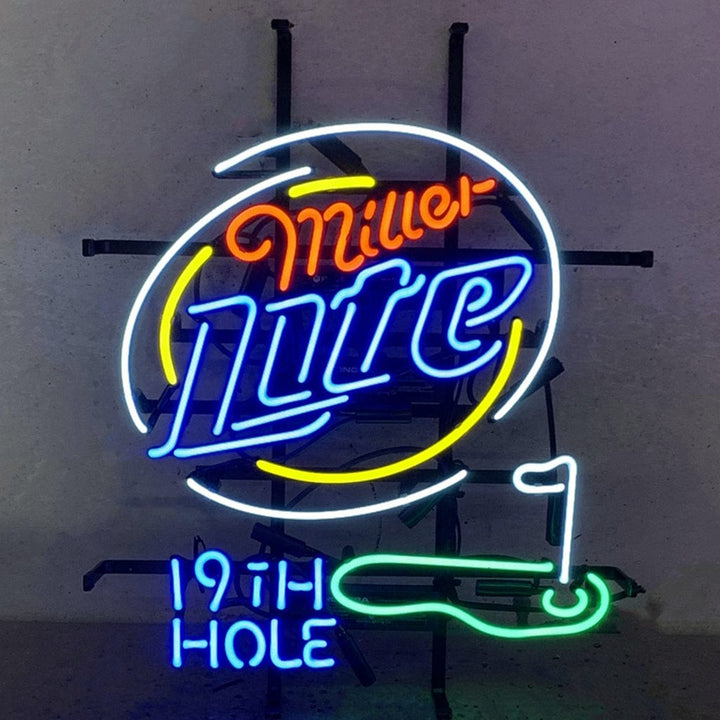 Neon Signs Land Neon Signs Miller Lite 19th Hole Golf Neon Signs Light