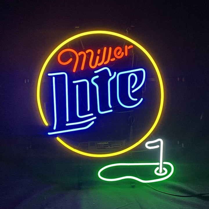 Neon Signs Land Neon Signs Miller Lite Golf Hole Neon Signs Light