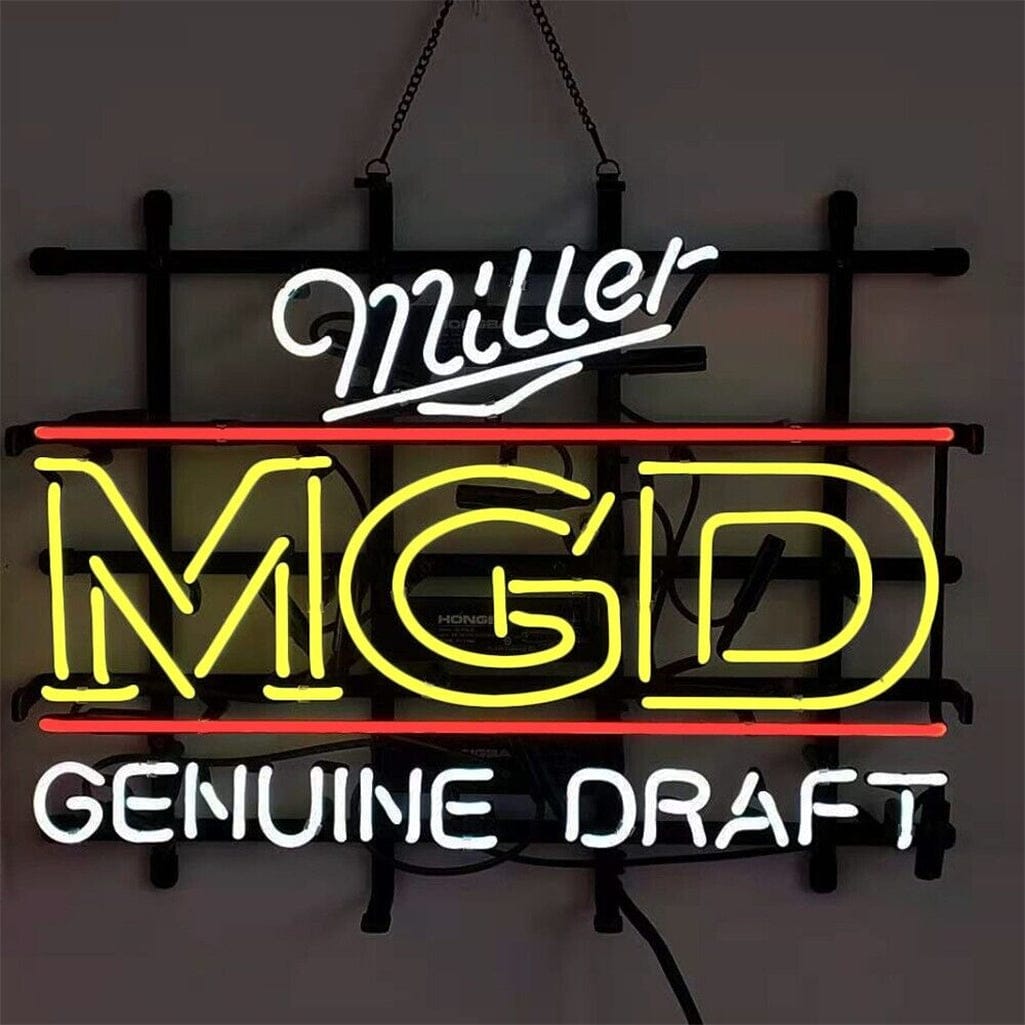 Neon Signs Land Neon Signs Miller MGD Genuine Draft Neon Signs Light