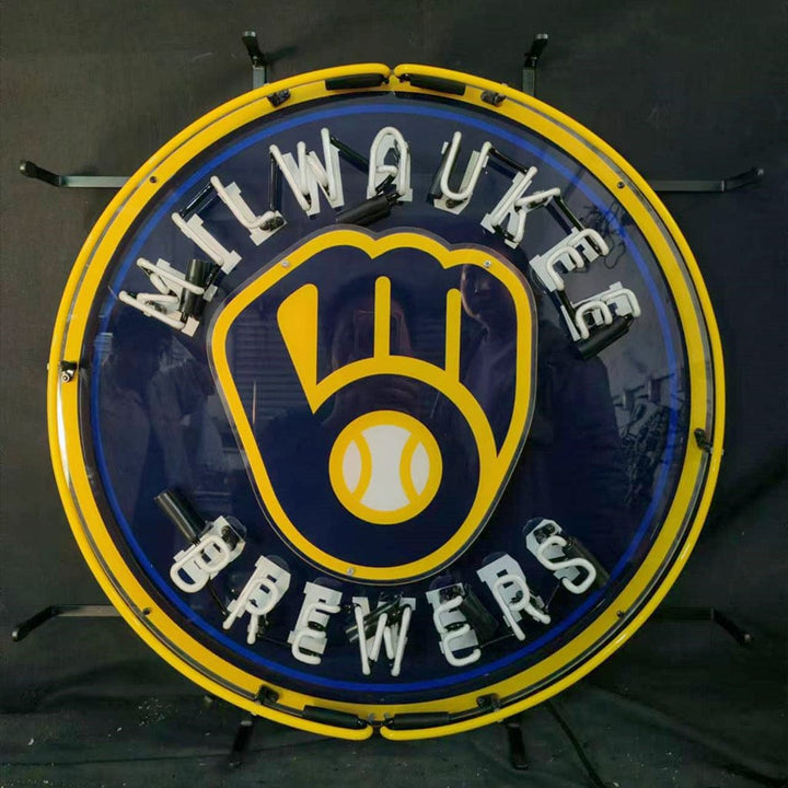 Neon Signs Land Neon Signs Milwaukee Brewers Logo Neon Signs Light
