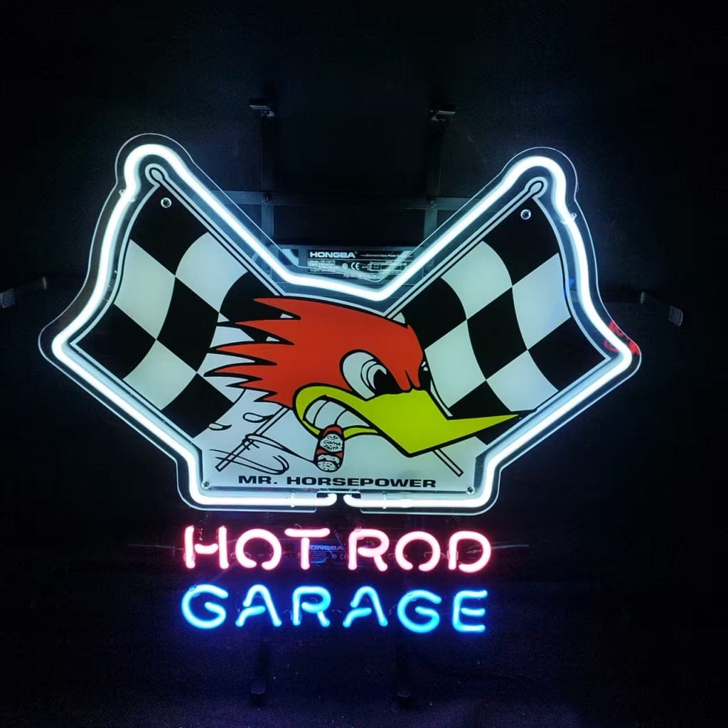 Neon Signs Land Neon Signs Mr Horsepower Hot Rod Garage Neon Sign