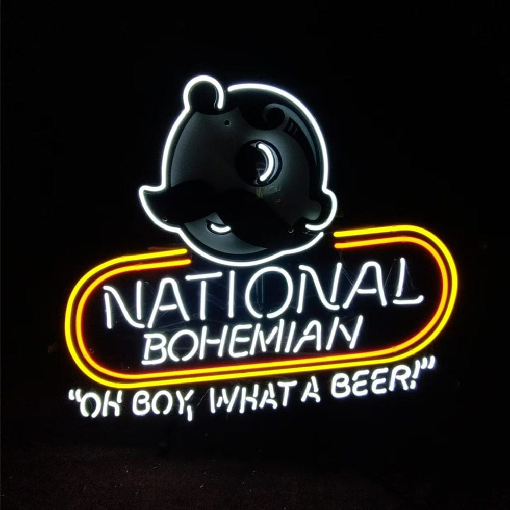 Neon Signs Land Neon Signs National Bohemian "Oh Boy,What a Beer!“ Neon Signs Light