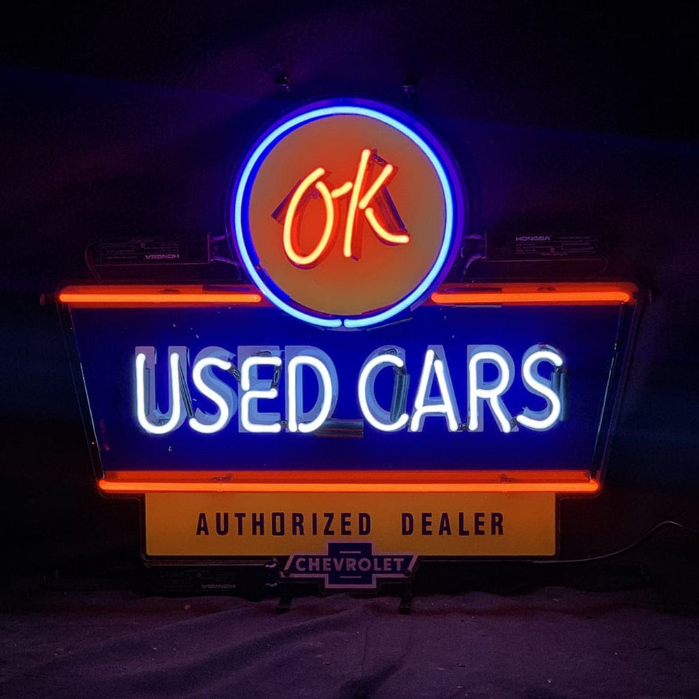 Neon Signs Land Neon Signs OK Used Cars Authorized Dealer Chevrolet Neon Signs Light
