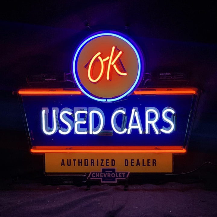 Neon Signs Land Neon Signs OK Used Cars Authorized Dealer Chevrolet Neon Signs Light