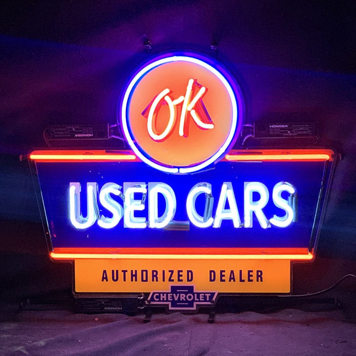 Neon Signs Land Neon Signs OK Used Cars Authorized Dealer Chevrolet Neon Signs Light