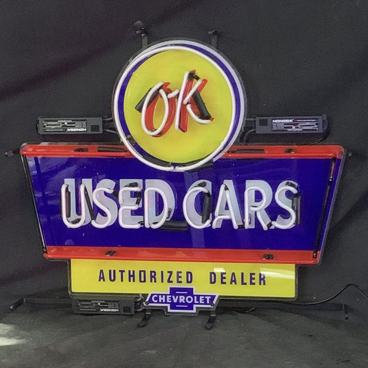 Neon Signs Land Neon Signs OK Used Cars Authorized Dealer Chevrolet Neon Signs Light