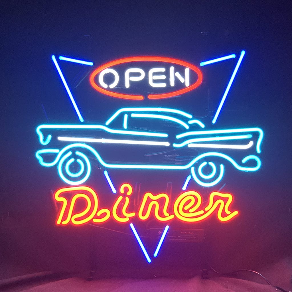 Neon Signs Land Neon Signs Open Diner Car Motel Neon Signs Light