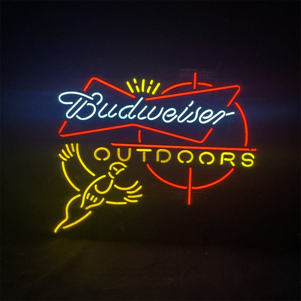Neon Signs Land Neon Signs Outdoors Pheasant Budweiser with Crown Neon Light Sign
