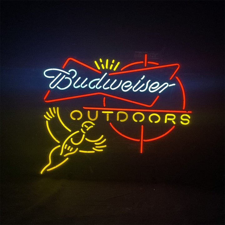 Neon Signs Land Neon Signs Outdoors Pheasant Budweiser with Crown Neon Light Sign