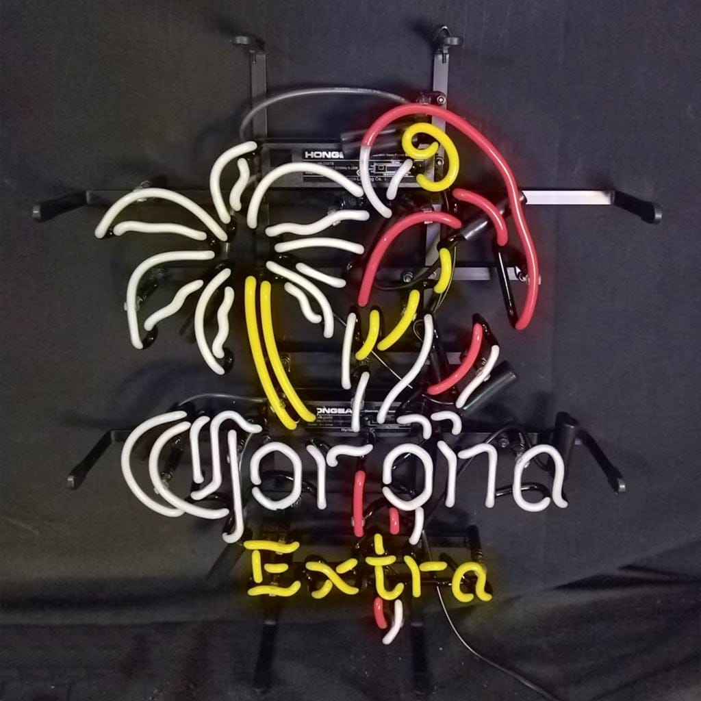 Neon Signs Land Neon Signs Palm Tree Parrot Corona Extra Neon Light Sign