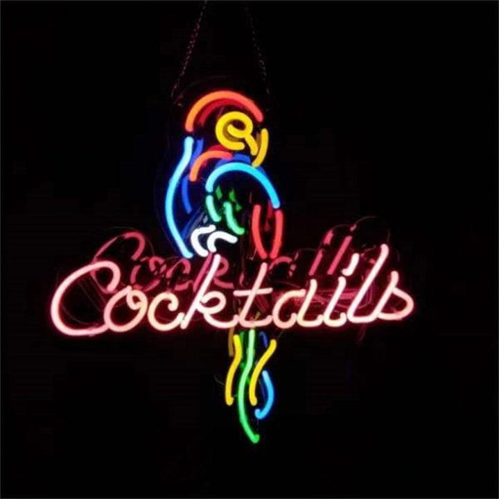 Neon Signs Land Neon Signs Parrot and Cocktails Font Neon Signs