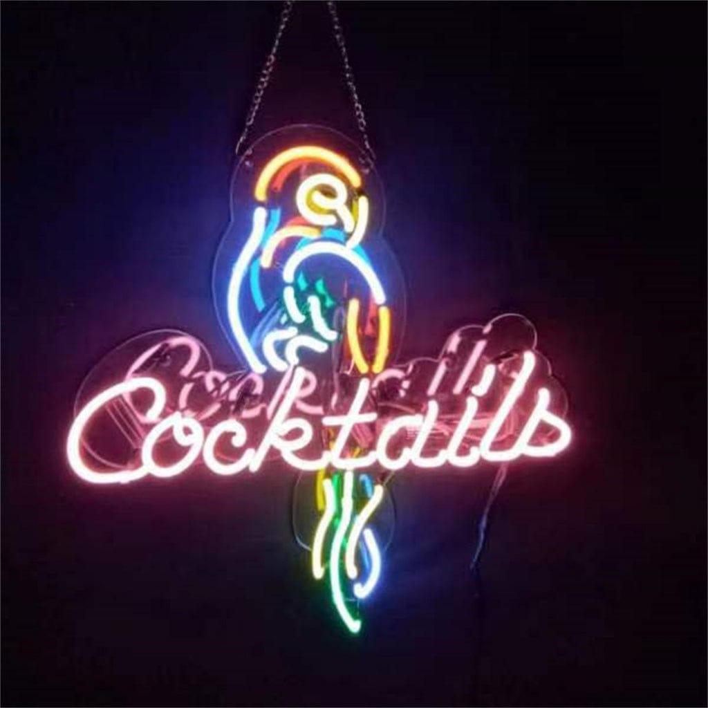 Neon Signs Land Neon Signs Parrot and Cocktails Font Neon Signs