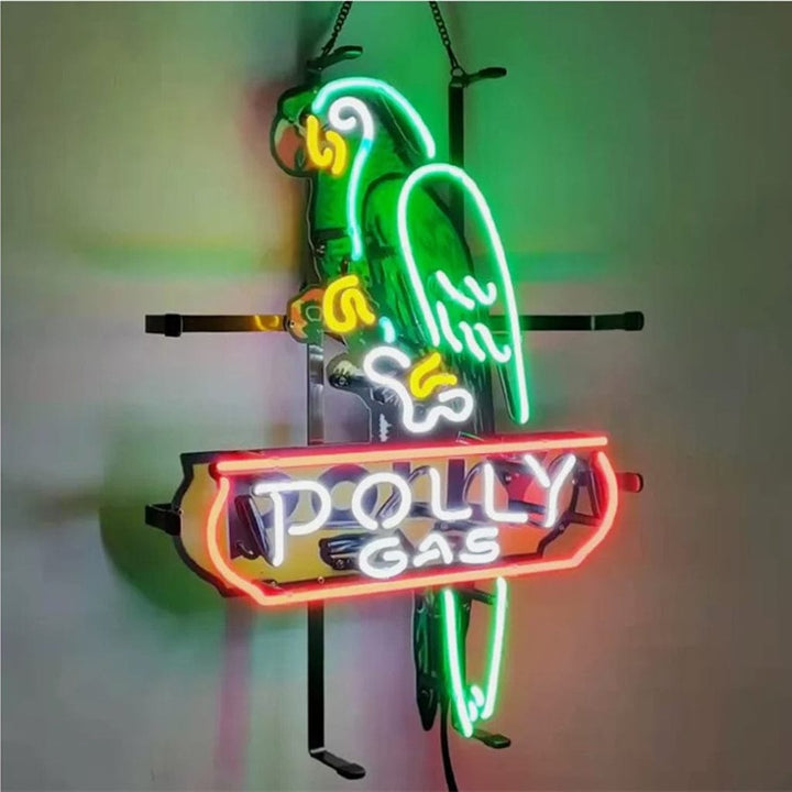 Neon Signs Land Neon Signs Parrot Polly Gas Gasoline Neon Signs
